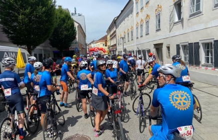 Unser Rotary Club beteiligt sich jährlich am Grieskirchner Radmarathon.